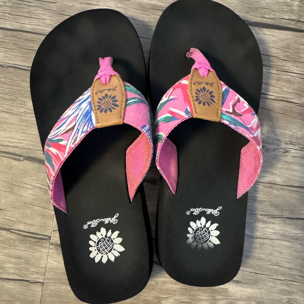Yellow Box Pink Floral Sandals